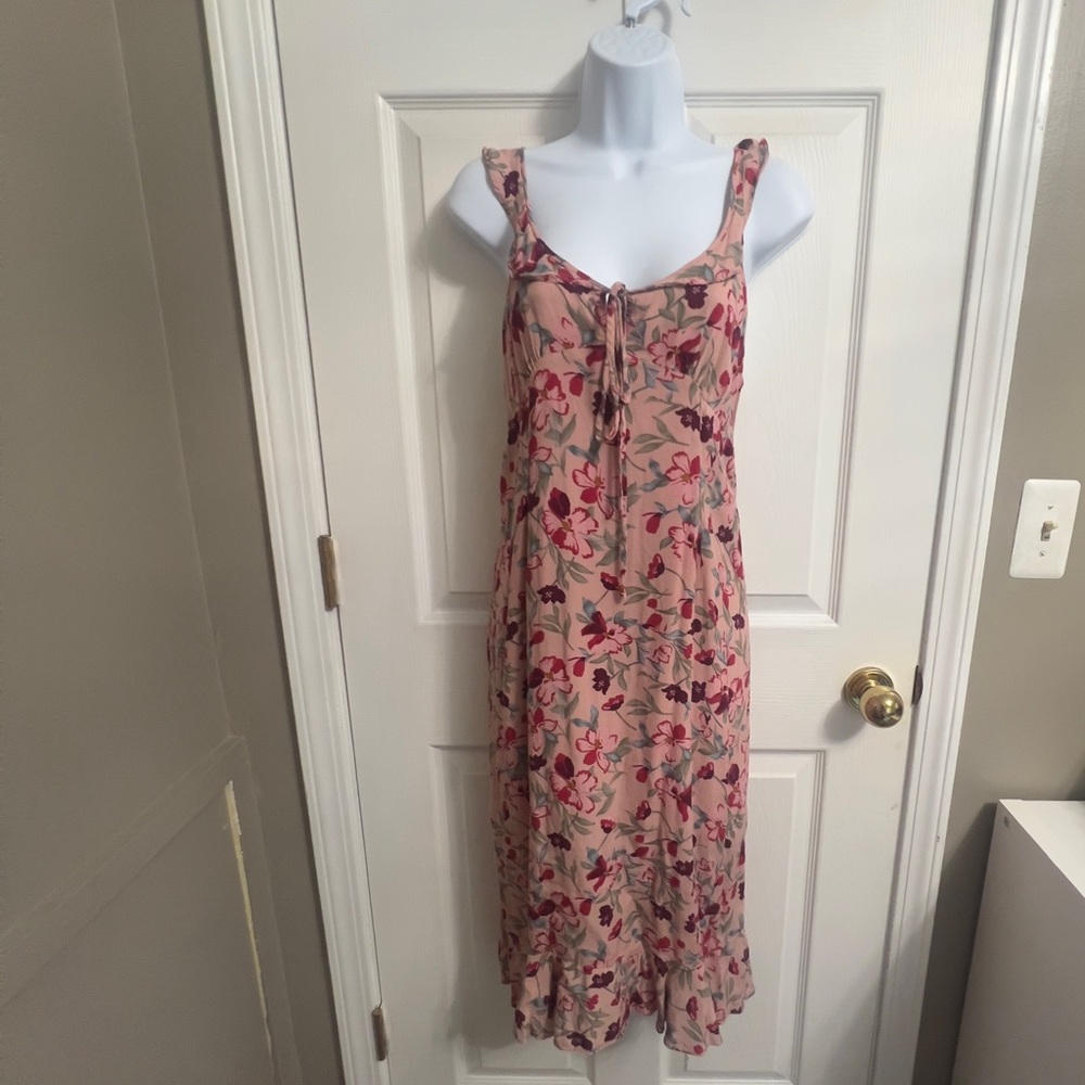Pink floral dress